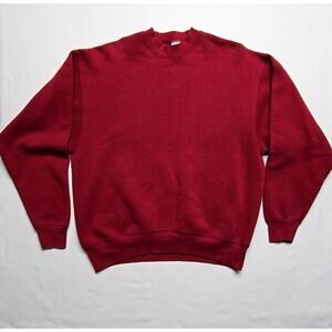 Vintage Red  Blank Sweatshirt BVD Mens XL Solid Crewneck Pullover 90s